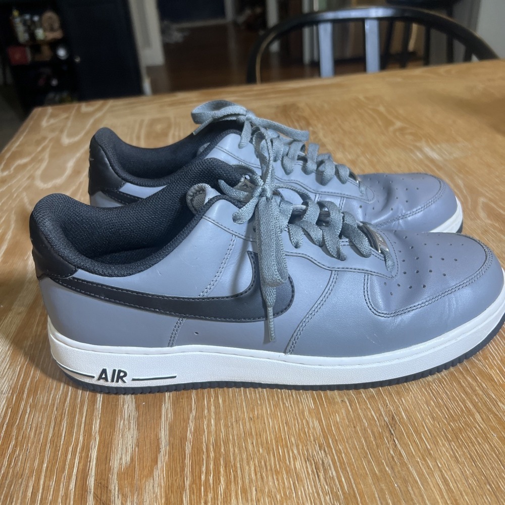 Nike Air Force 1 Low (Cool) Wolf Grey Black White Men's 10.5 488298-086 2015